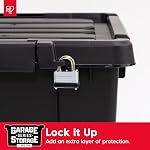 IRIS USA 75.7 L Lockable Storage Totes with Lids, 6 Pack, Heavy-Duty Stackable Containers, Garage Organizing Bins Moving Tubs, Rugged Sturdy Equipment Utility Box - Black