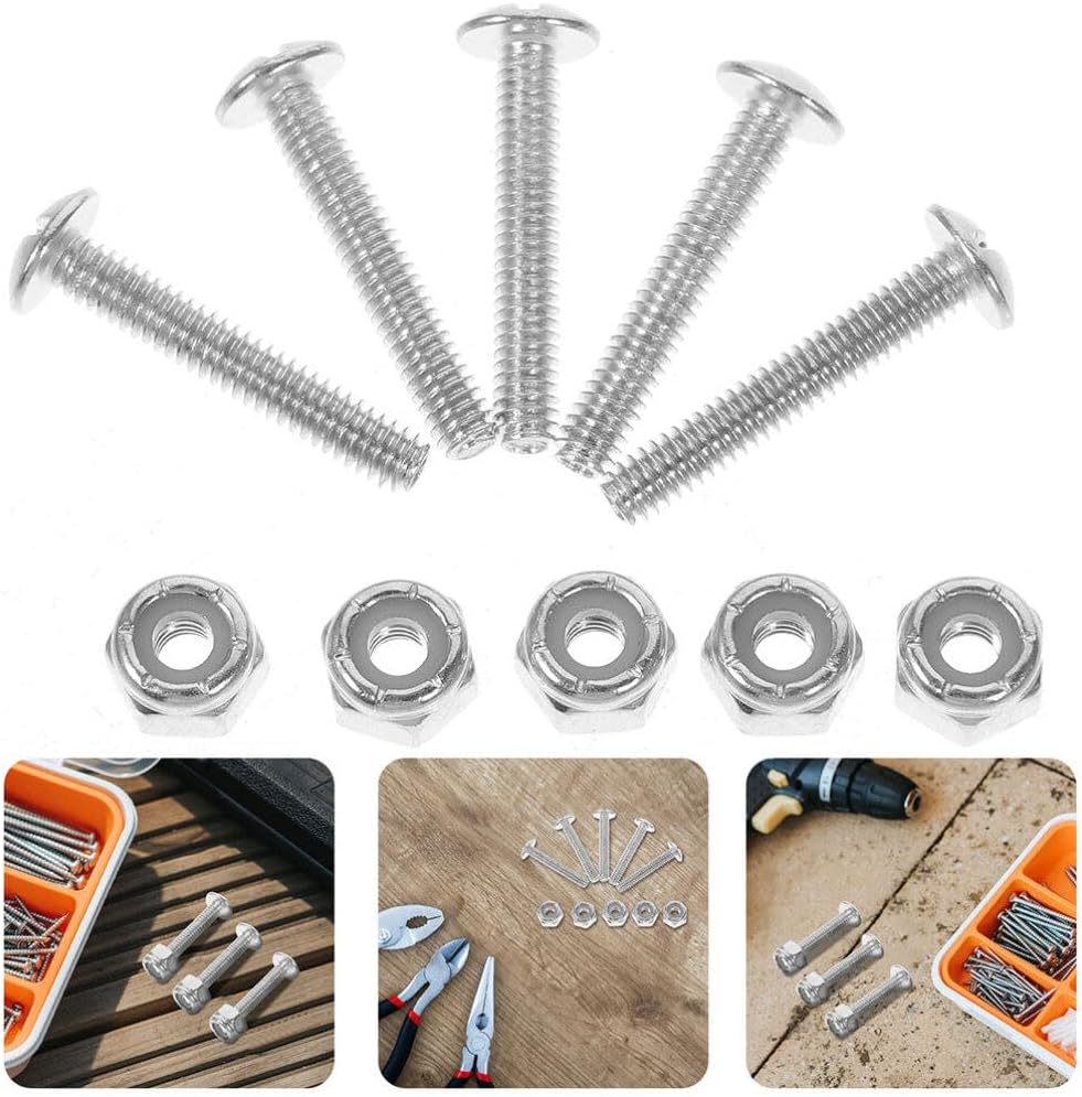 Vaguelly 10pcs Foosball Table Fixation Screws and Nuts Sturdy Metal Fasteners for Secure Player Installation Essential Hardware for Table Football Enthusiasts
