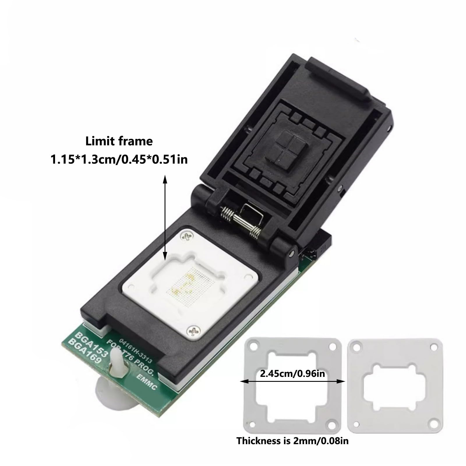 Affidabilità EMMC BGA153 BGA169 Adattatore appositamente per programmatori T76 Progetti Programmazione e Lettura velocità