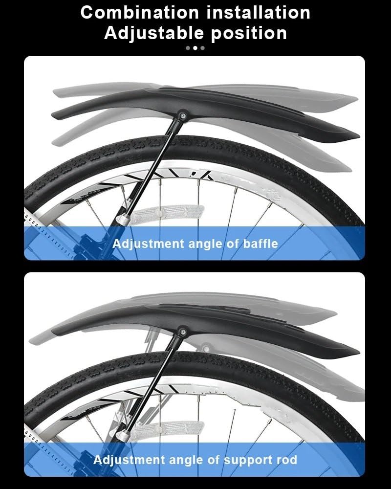 Parafango Parafango per Mountain Bike allargato Ruota Anteriore Posteriore a sgancio rapido per Accessori per Biciclette da Ciclismo su Strada parafango Bici