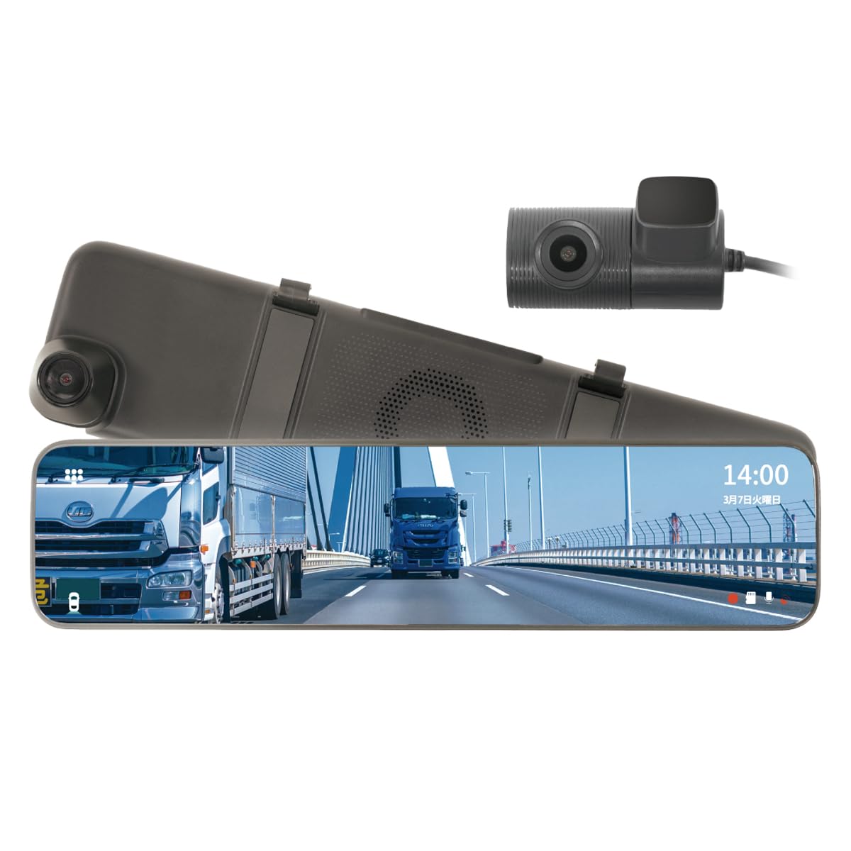 Amazon.co.jp: AMEX ドライブレコーダー デジタルミラー型 前後録画