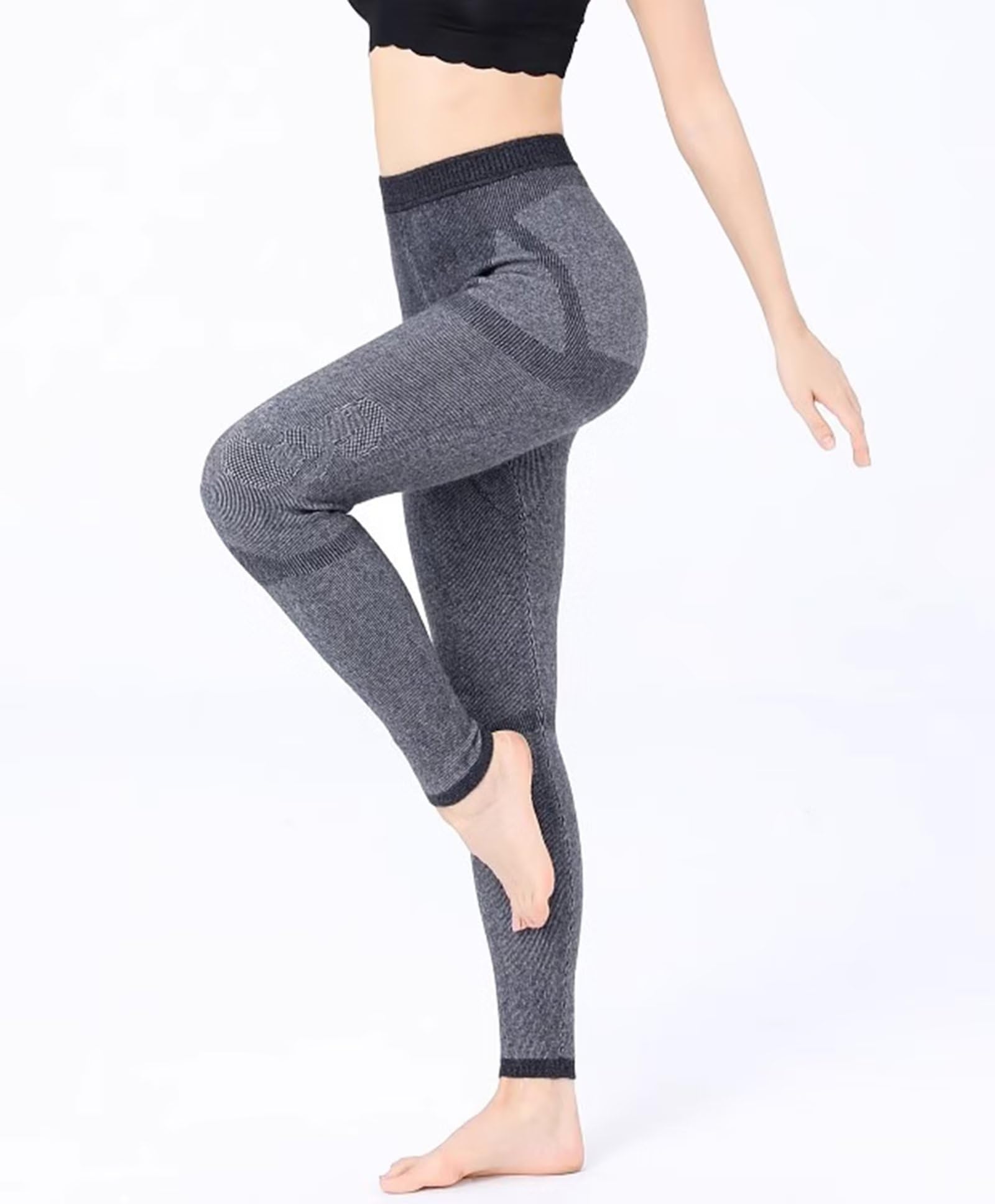 HNVAVQ Donna Pantaloni Termici 100% Cachemire Pantaloni Leggins Caldi, Biancheria Intima Termico per l'inverno Autunno Primavera