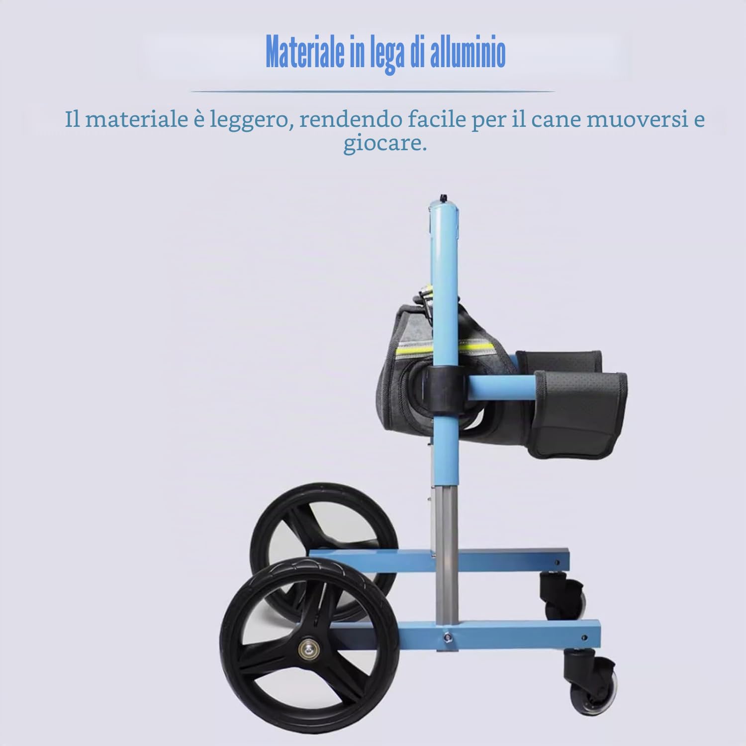 Sedia a rotelle XL per cani con supporto per zampe anteriori, supporto per la mobilità dei cani disabili, carrello regolabile su ruote, supporto per passeggiate a piedi, cani di piccola e grande