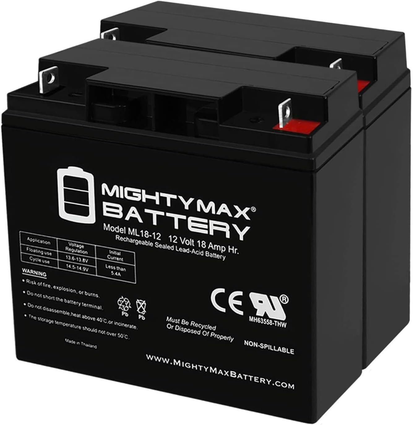Mighty Max Battery 12V 18AH SLA Battery for Tomb Raider Electric Scooter