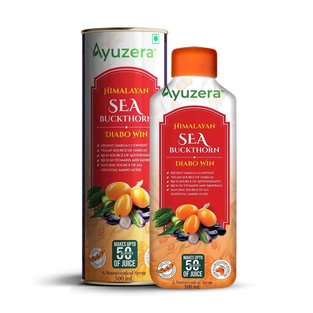 Ayuzera DiaboWin Karela & Jamun Diabetic Care Juice with Seabuckthorn 300ml | Chirata and Punarnava | Ayurvedic | Makes Upto 50 Glass Juice (300ml, Pack of 1) (B0CZ32M93B) Amazon Price History, Amazon Price Tracker
