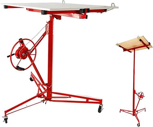 JNTKE Panel de elevación de paneles de yeso de 11 pies, 150 libras, elevador de elevador, herramientas de construcción con brazo telescópico