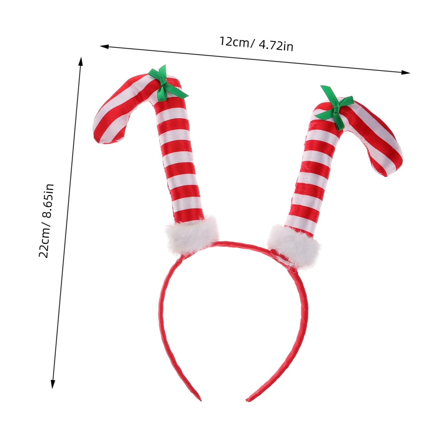 Lurrose 6 Stück Weihnachtsstirnbänder für Frauen Geweihe Elfenhüte Baumdeckel Zuckerstange Stirnband Kopfschmuck für Weihnachtsfeierkostüm