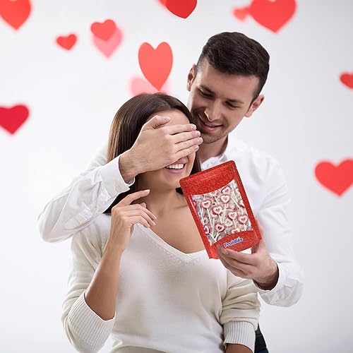 Miniatura 6 de Piruletas de tatuaje de San Valentín, caramelos duros en forma de corazón rojo, envueltas individualmente, piruletas de 0.35 oz (20 unidades (media