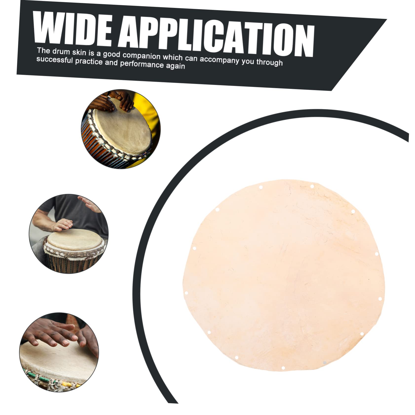 Vaguelly 5piezas Piel De Africano De Piel De Repuesto Elástica Para Instrumentos De Percusión Compatible Tambores Doumbek Sonido Estable y Textura Duradera