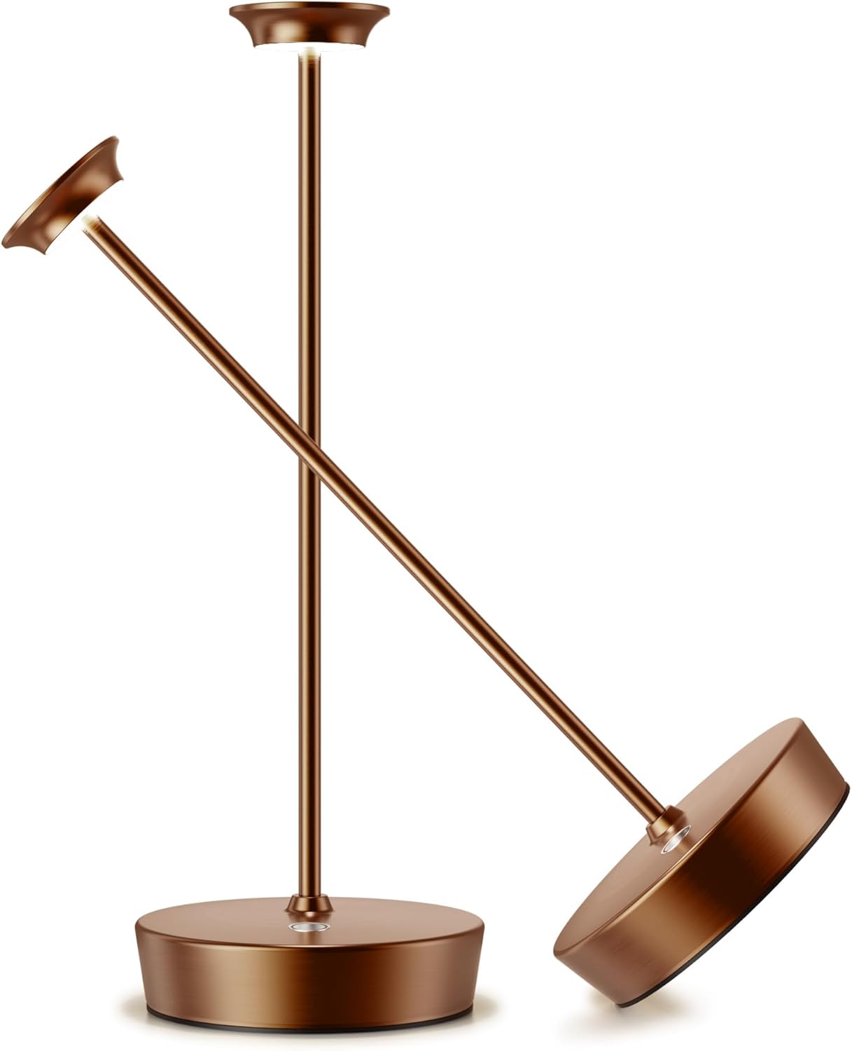 YHT Cordless LED Table Lamp Set of 2, Outdoor Portable LED Table Lamp, Dimming 6000mAh Battery Waterproof Table Light for Restaurant, Patio, Dinner, Bedroom (2Pack Coffee)