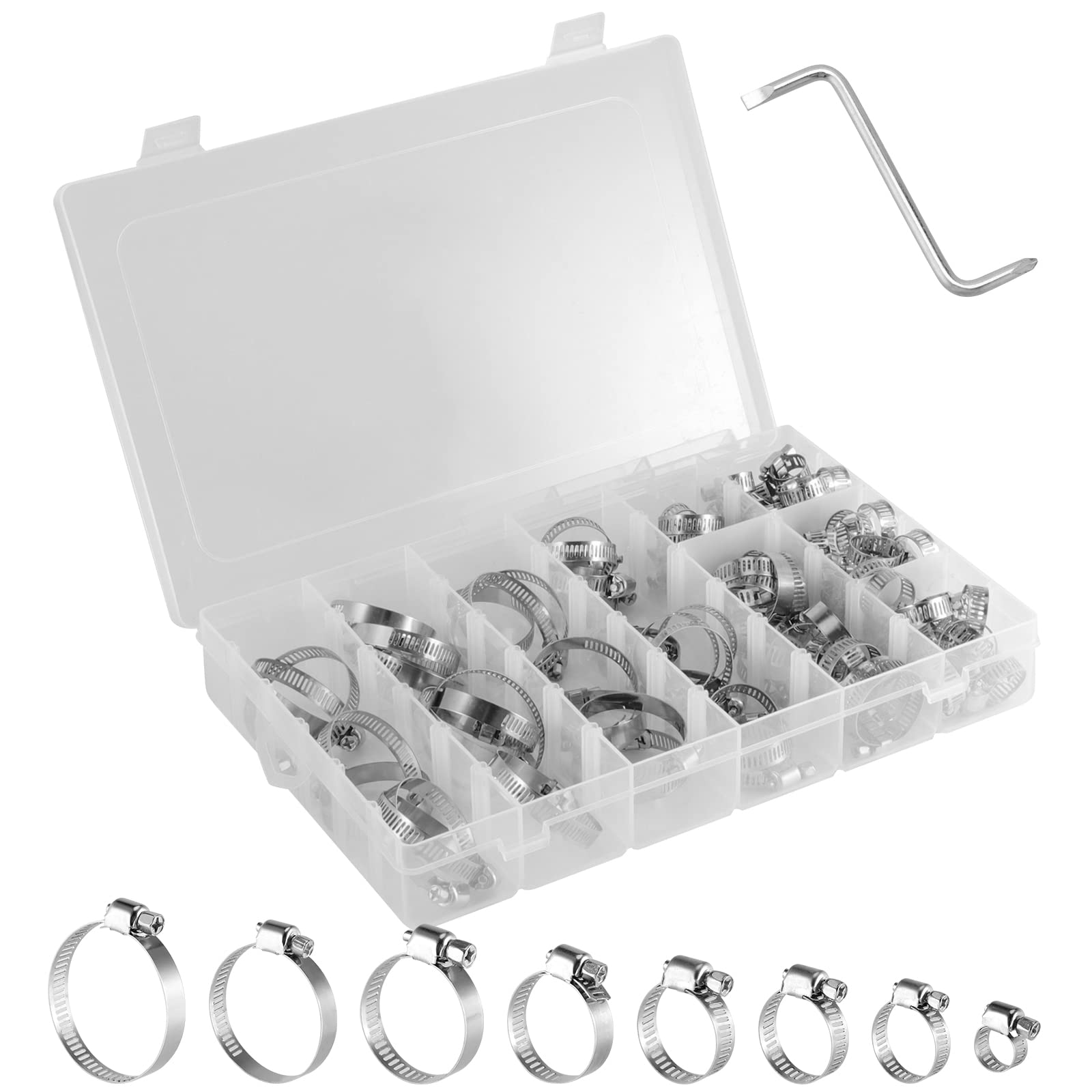 50 Pezzi Fascette Stringitubo In Acciaio Inox 304 - Diametro 8 Mm, Per Fissaggio Tubi - Foto 8