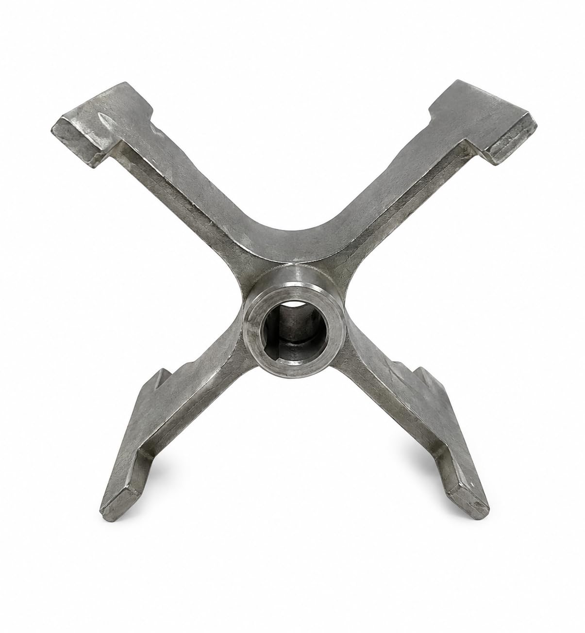 Trimurti 3 hp s.s. 2 in 1 s.s. 4 Wings Rotor, 23x11 CM, 1.95 KG | 25 MM Centre Bore, stainless still, 4-Arm Cross Design, For 3HP Grinder, 1.950 KG Weight-picture-26