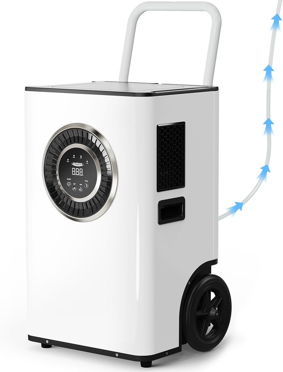 ALORAIR 110PPD – Deshumidificador comercial con bomba y manguera de drenaje, deshumidificadores SLGR Tech para habitaciones grandes, sótanos,