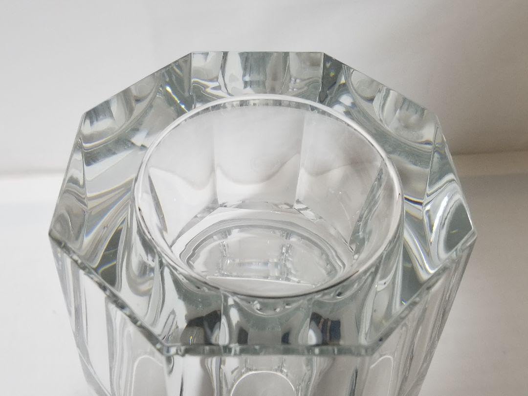 美品】バカラ フラワーベース 花瓶 エディス 八角形 超大型 クリスタル