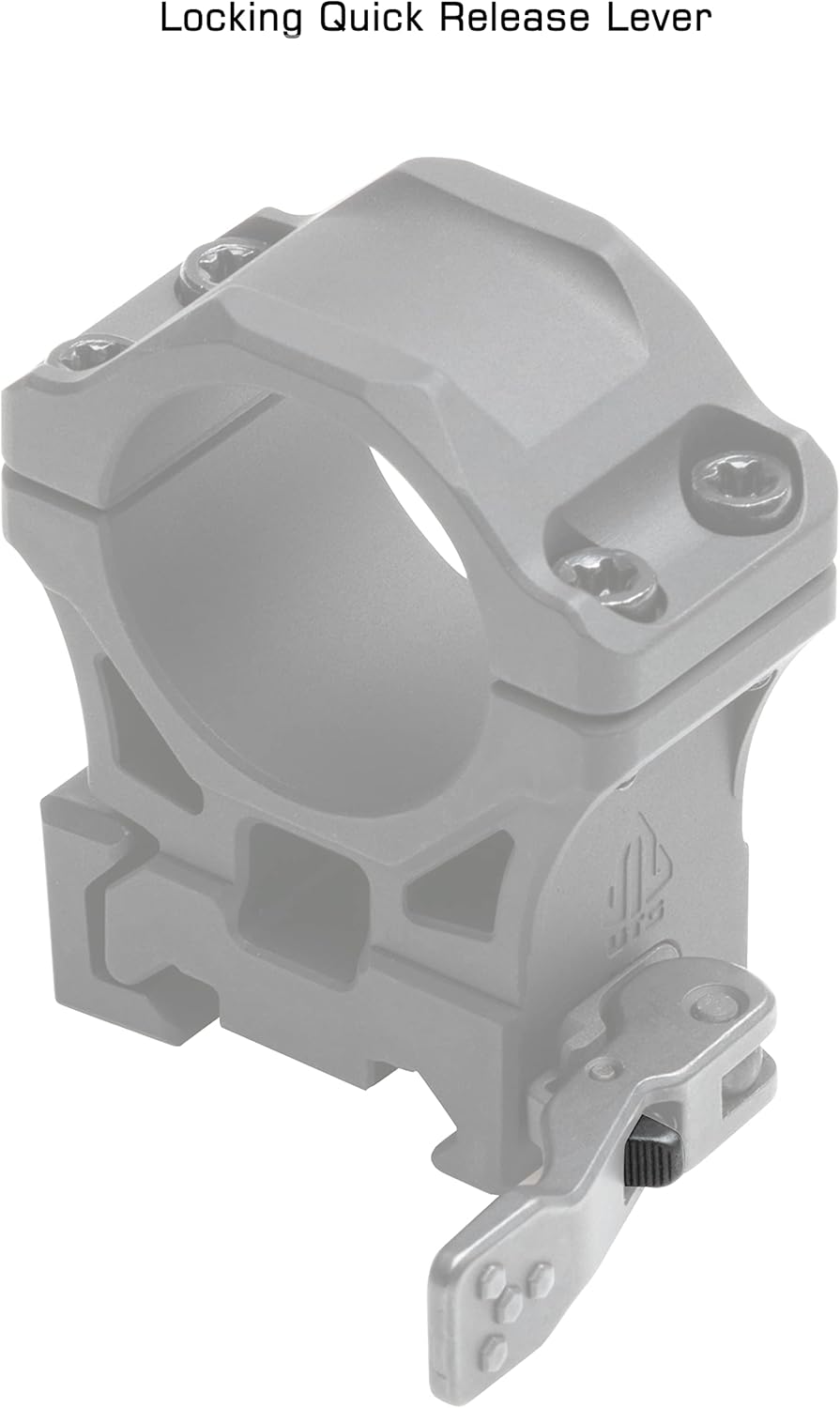 UTG ACCU-SYNC QR 1" Medium Profile Scope Rings, Picatinny,Black