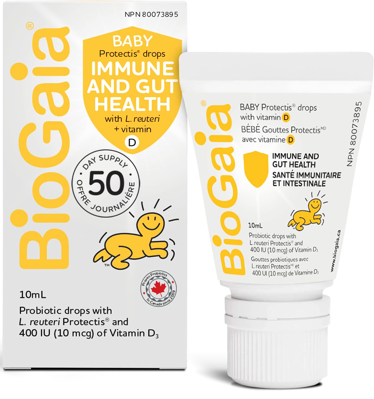 BioGaia Probiotic Drops with 400IU of Vit.D | 10mL BioGaia Immune & Gut Health | 50 Day Supply | Promotes The Development of Healthy Immune & Digestive Systems in Infants  Babies & Toddlers