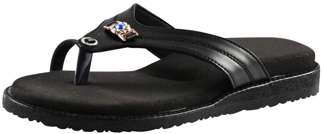 DOCTOR CHOICE� Womens Extra Soft Padding Orthopedic and Diabetic Comfortable Doctor Slipper, MCR and MCP Chappals, Home Slippers For Daily Use (Color Black, Size: 10 UK/IND) (B08TLJW9RC) Amazon Price History, Amazon Price Tracker