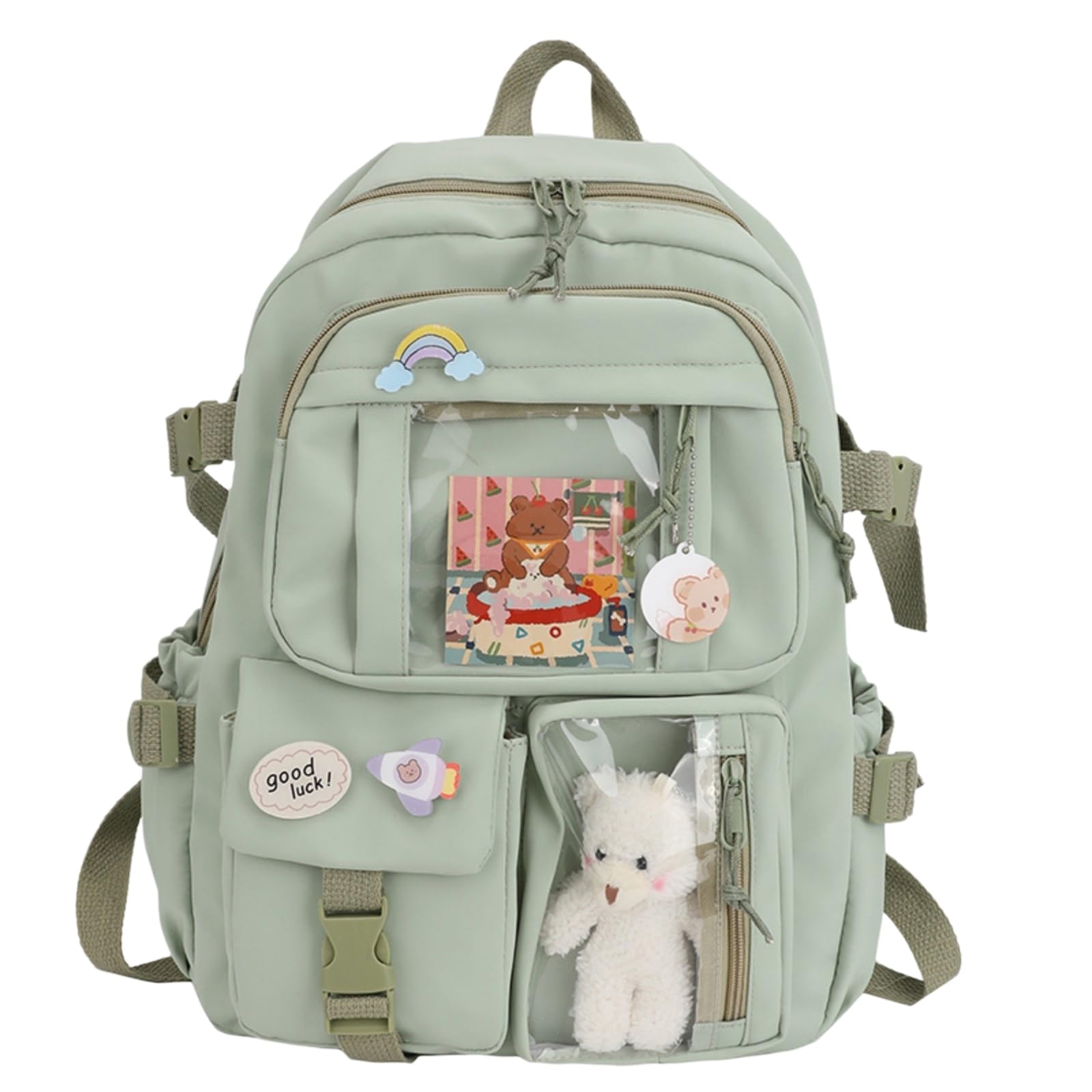 Mochila escolar Zaino in Nylon, Borsa per Studenti Multi-Tasca Impermeabile, Laptop di Moda Le Donne Mochilas Viaggio Giornaliero della Scuola
