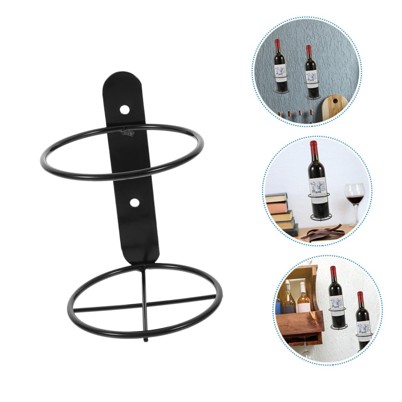 Amazon｜KICHOUSE 金属製シングルボトルホルダー 吊り下げ式家庭用収納 
