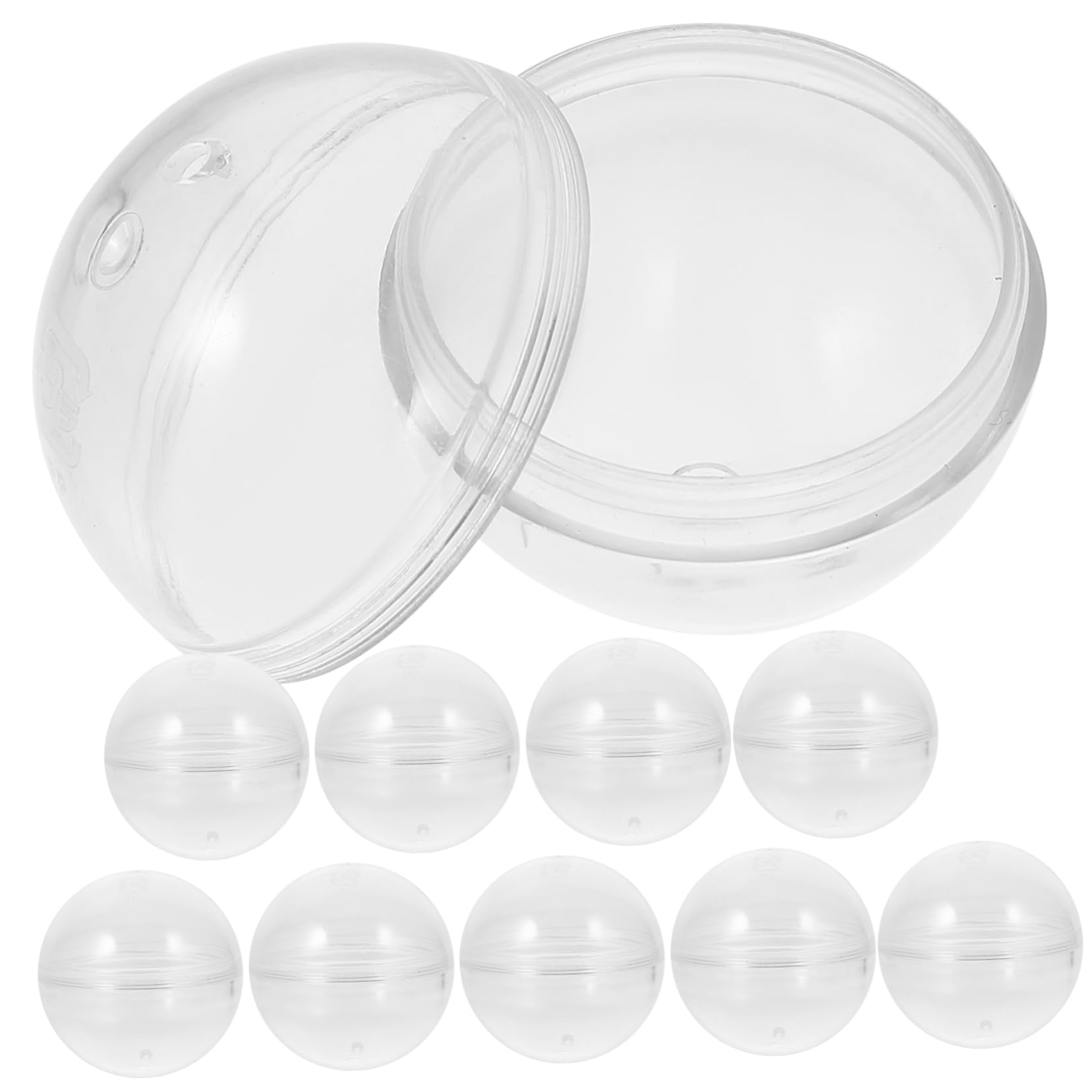 BESTonZON 10pcs Plastic Shells for Vending Smooth Touch Gumballs Party Favor Storage