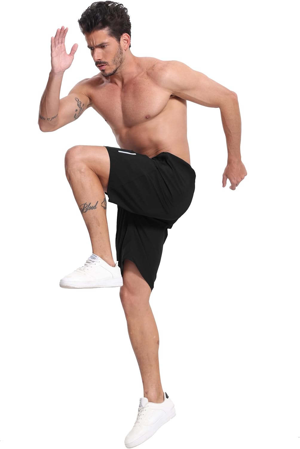 RPOVIG 3 Pack Men's Athletic Shorts Sets 9" Gym Workout Short with Zippered Pockets Running Joggers Basketball Gift - Image 6