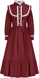 Victorian Girls Dress Kid Girls Pioneer Colonial Prairie Dresses - Buy now