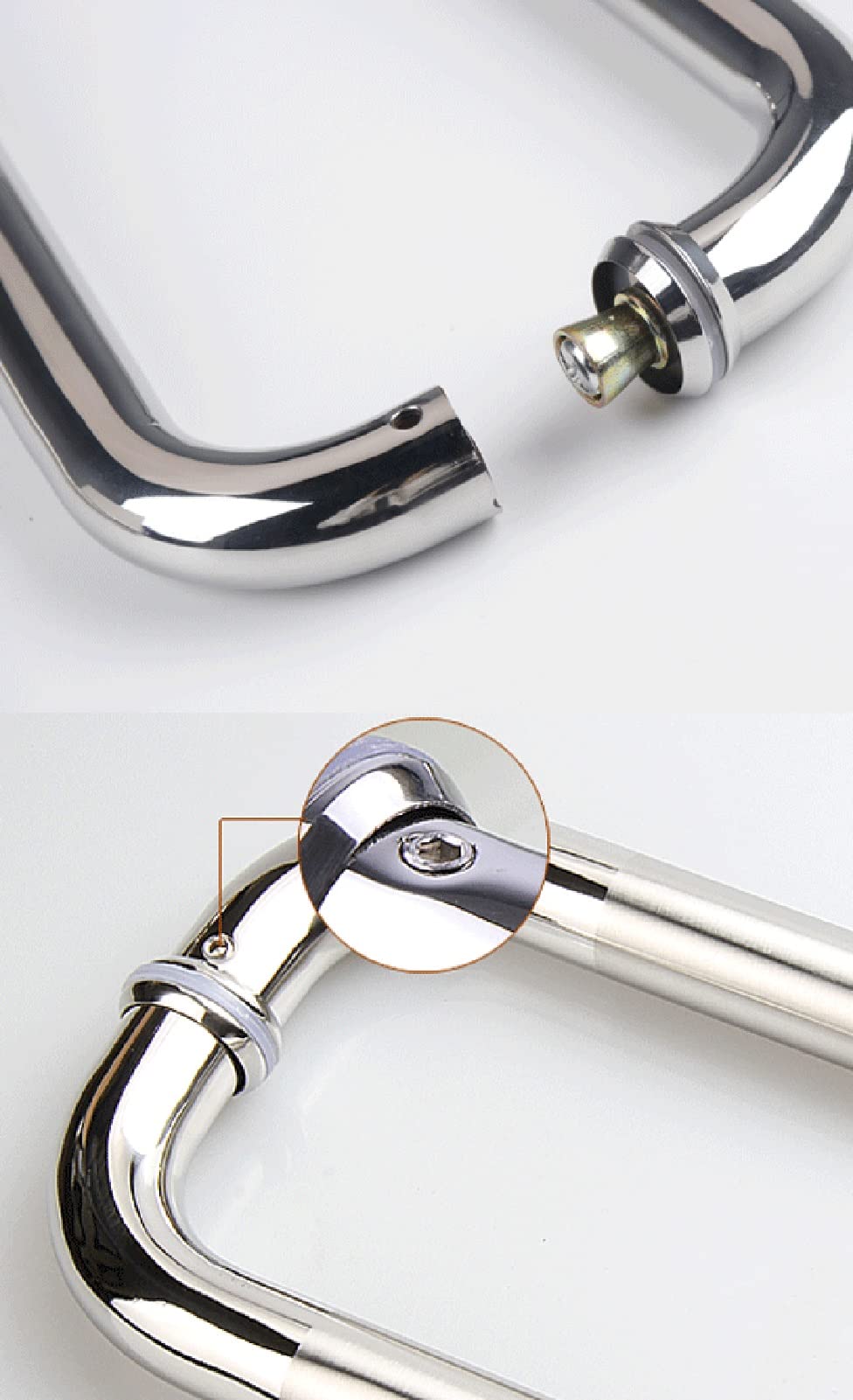 Maniglia per Porta del granaio Maniglia per Porta Scorrevole a Forma di O, maniglione Industriale Montato su Entrambi i Lati per Porte in Legno/Vetro/Metallo, pomello per Porta MOD