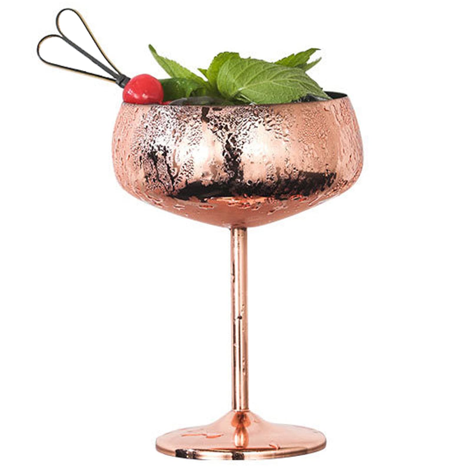 MALSSE 450ml Stainless Steel Goblet Champagne Cocktail Wine Glass Large-Capacity Drink Shatterproof Cup Party Stainless Steel Wine Glass