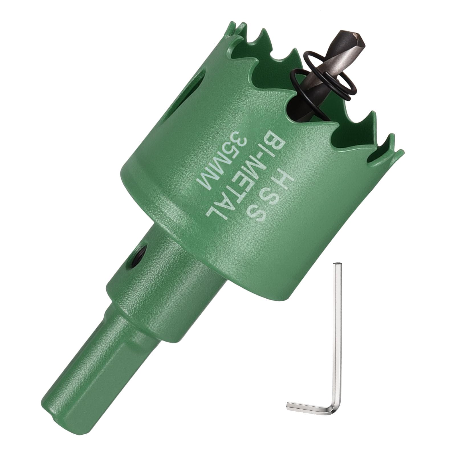 DTGN 1-3/8" Bi-Metal Hole Saw M42 HSS - 35mm Hole Cutter - Good for Thick Stainless Steel/Alloy/Aluminium/Brass/Copper - Green — image 1