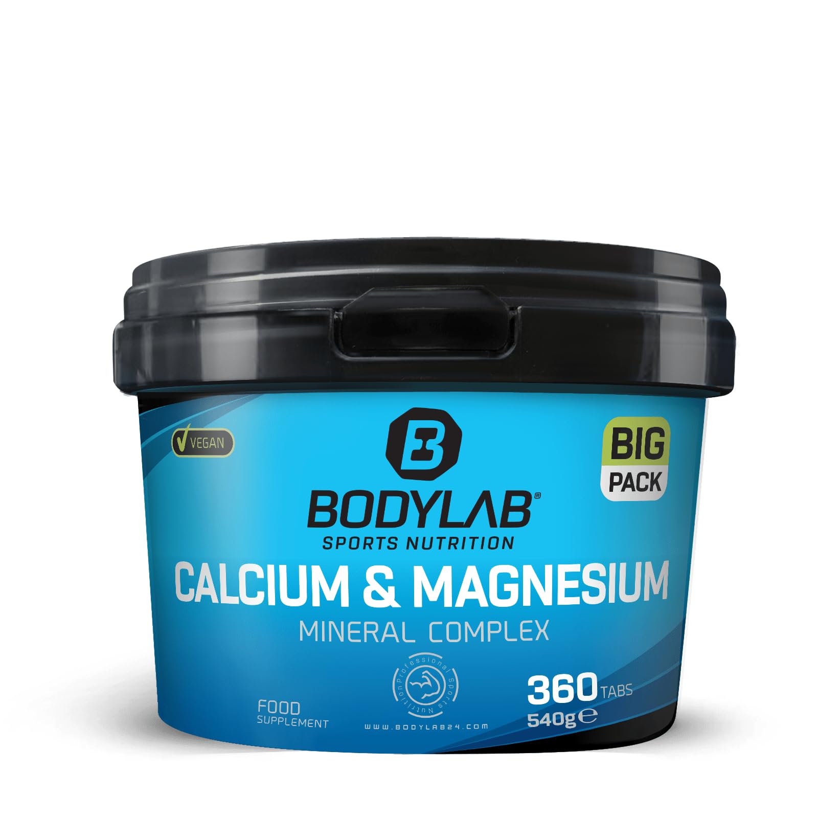 Bodylab24 BIG PACK Calcium & Magnesium Complex 300 Tabletten, zur Unterstützung der normalen Muskelfunktion in intensiven Trainingsphasen, für Athleten aller Sportarten geeignet