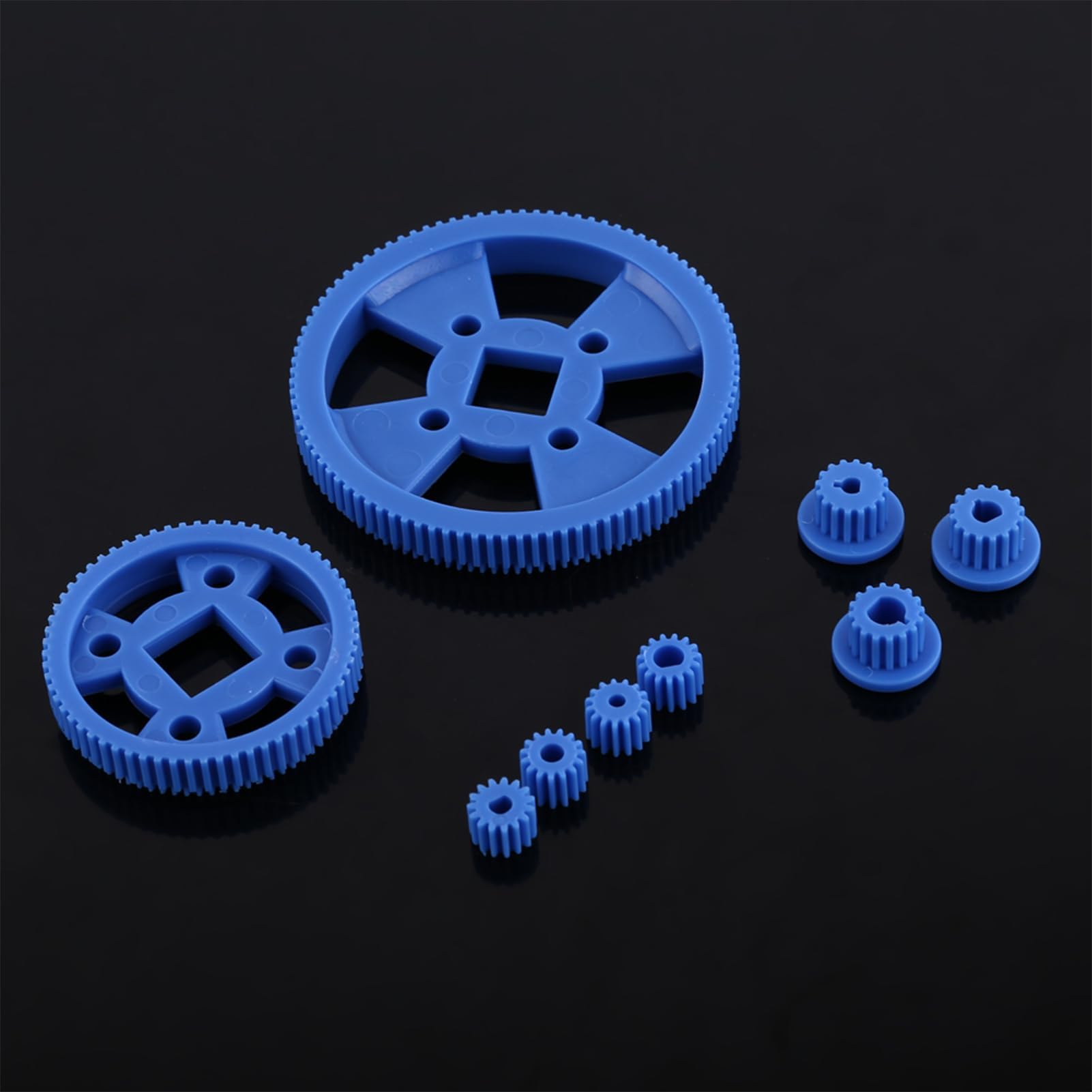 Fafeicy Set Ingranaggi in Plastica, Ingranaggi Motore Elettrico 12v, Kit Viti Senza Fine per Puleggia, Set Ingranaggi per Corona, Parti Giocattoli per Robot Giocattolo(80 Gear Packages)