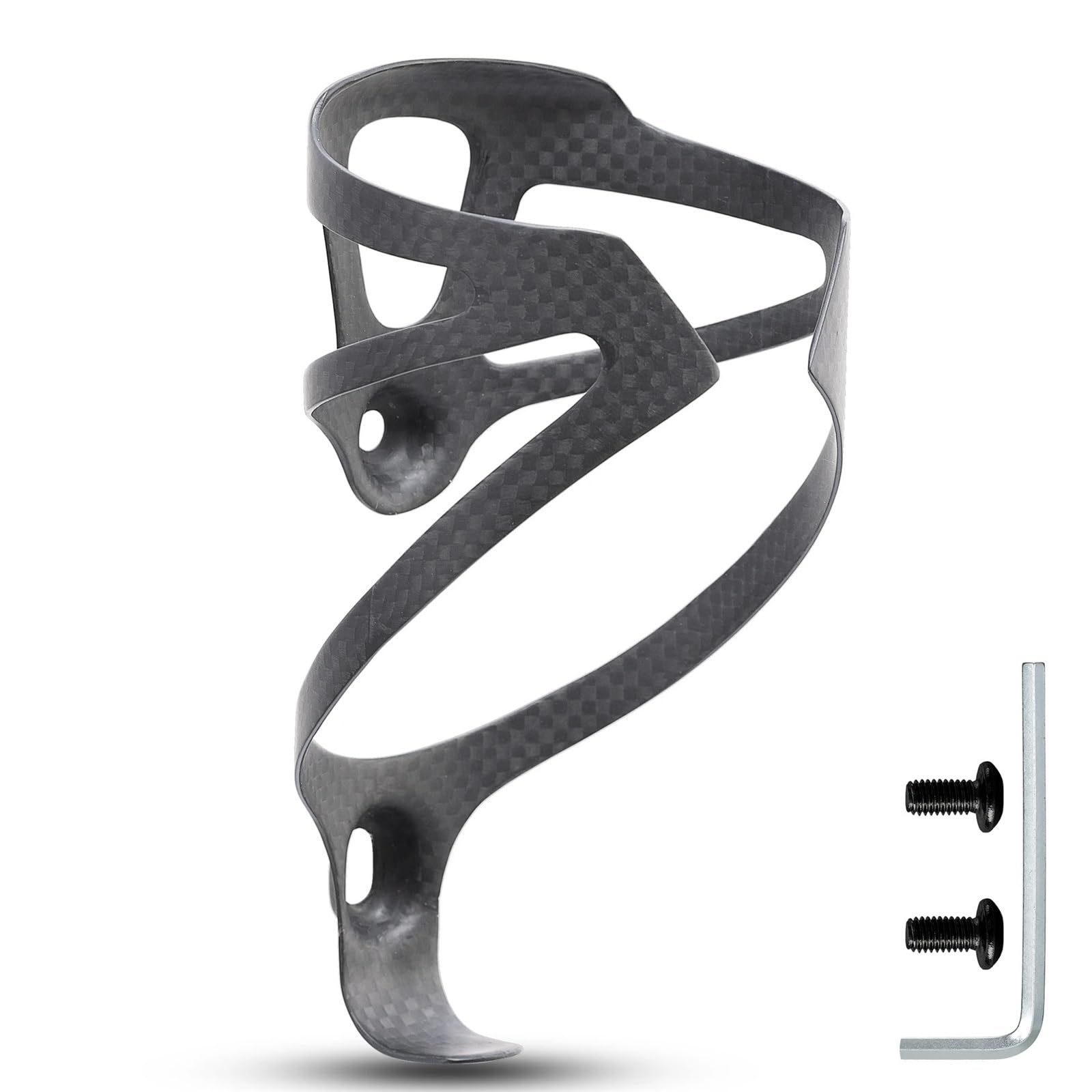 Portaborraccia in fibra di carbonio 3K, per mountain bike, bici da strada, colore nero opaco, peso (16 ± 2 g) per mountain bike e bici da strada (5 pezzi)