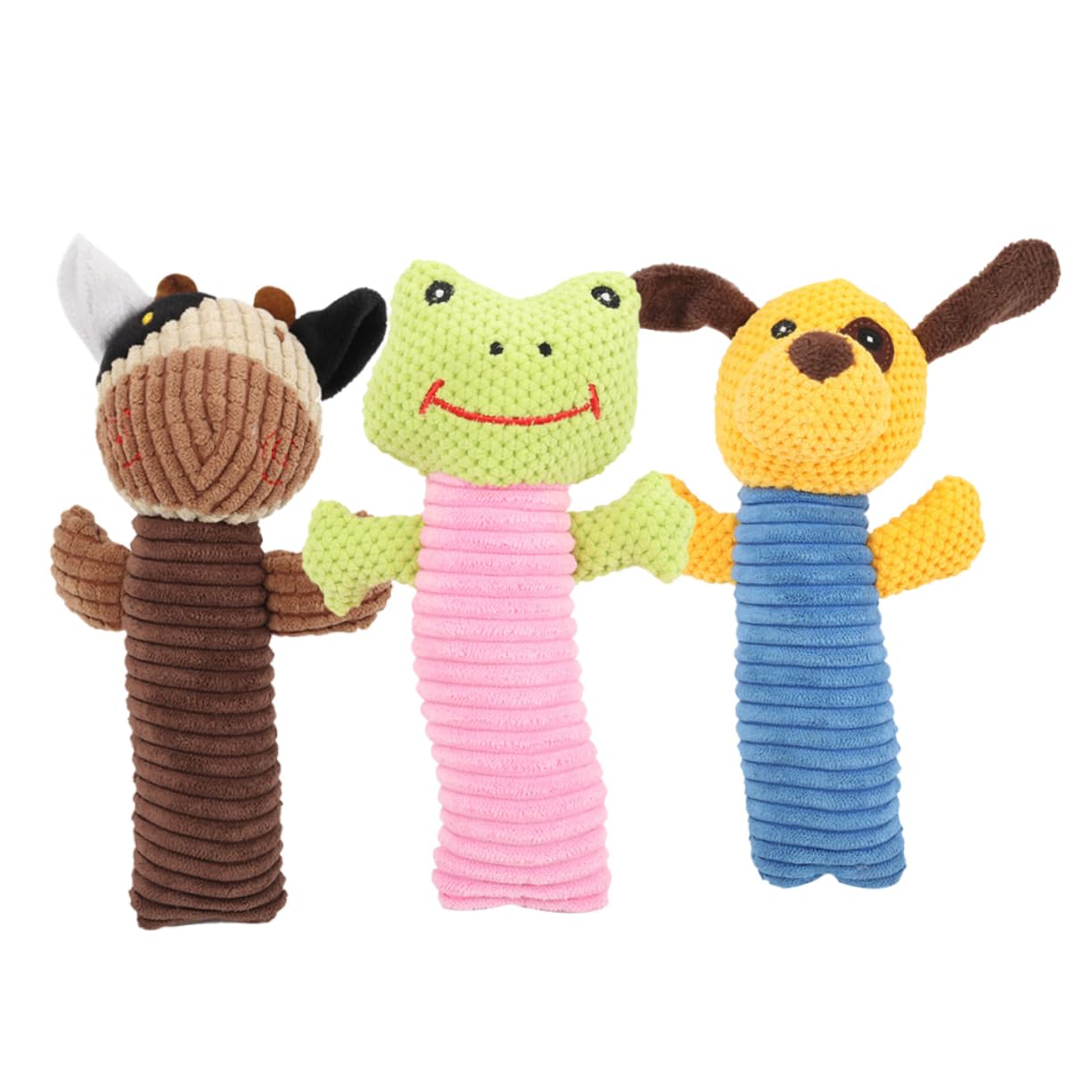 Angoily 9stücke Teiliges Quietschspielzeug Für Kleine Hunde Kauspielzeug Aus Plüsch Mit Bunten Tieren Hund Kalb Frosch Für Welpen Und Kleine Rassen Fördert Spiel Und Zahngesundheit