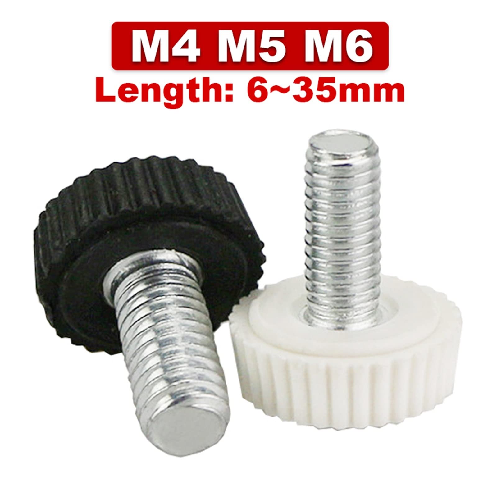Juego De 4 Perillas De Sujeción Estriadas, Tornillo De Cabeza Macho M8x30mm Acero Al Carbono Para Industrial Maquina