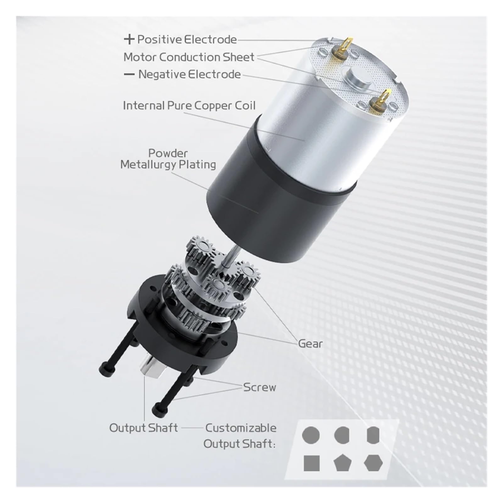 Arrancador de engranaje planetario de CC en miniatura, 24 V, 60 RPM, 36GP-3530, velocidad ajustable, alto par, con escobillas Motor Drivers
