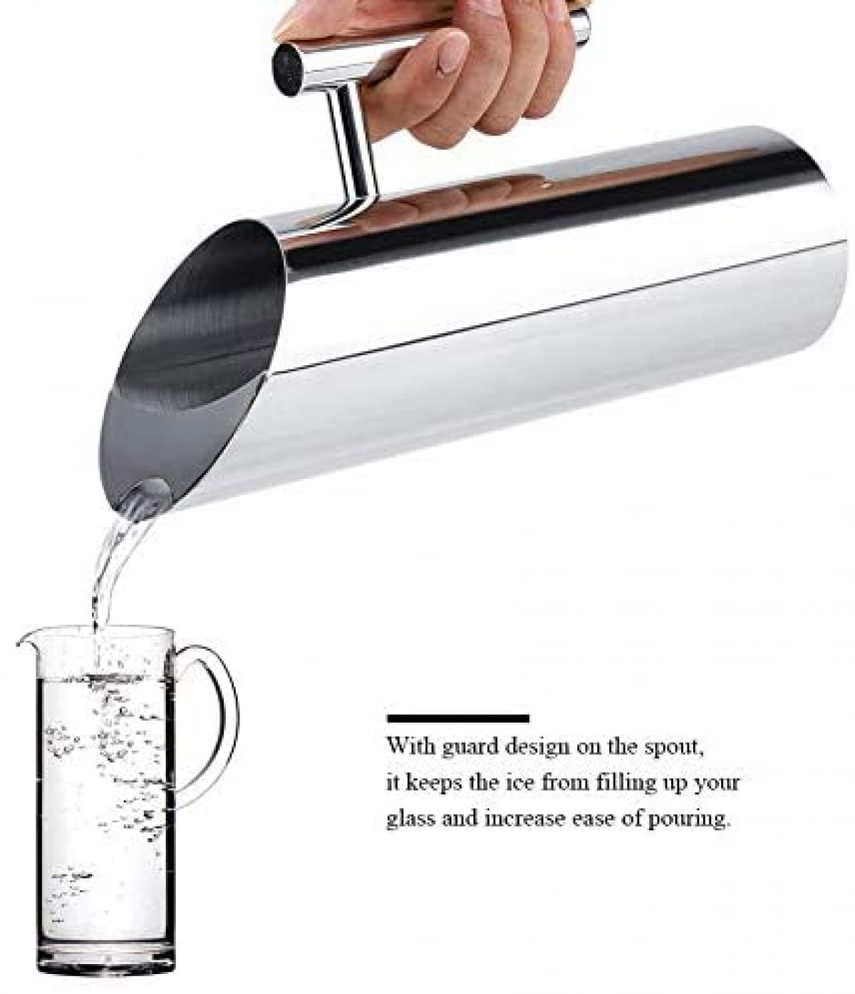 Jarra/Jarra De Agua De Acero Inoxidable, Jarra De Acero Inoxidable Premium De 1,5 L con Protector De Hielo para Agua, Café, Té Helado, Limonada, Leche-2L