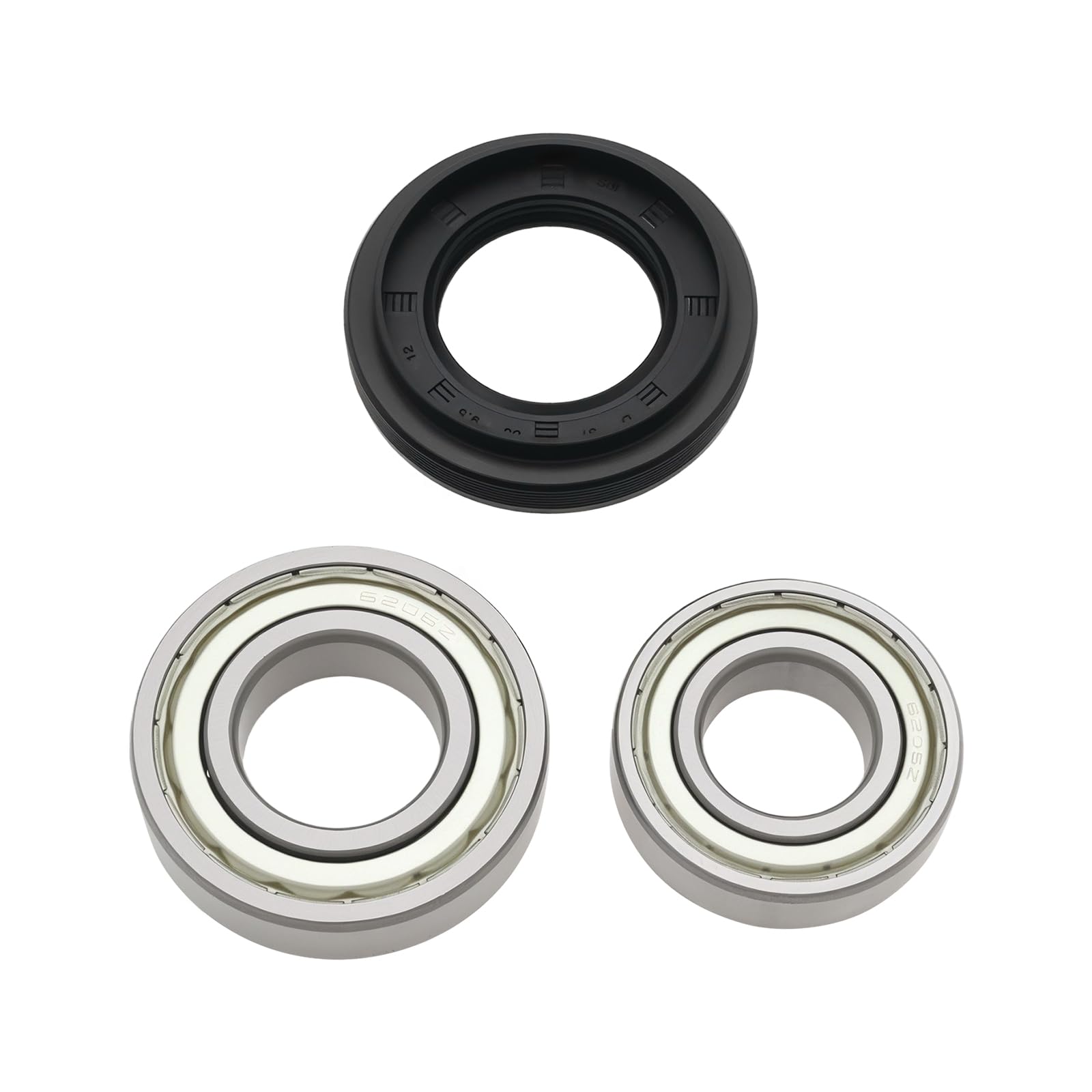 The Lord of the Tools 1 Set Washing Machine Drum Bearings Seal Kit Replacement Part 1023392 Compatible with Amica Compatible with LG 6205Z 6206Z 37x66x9.5/12
