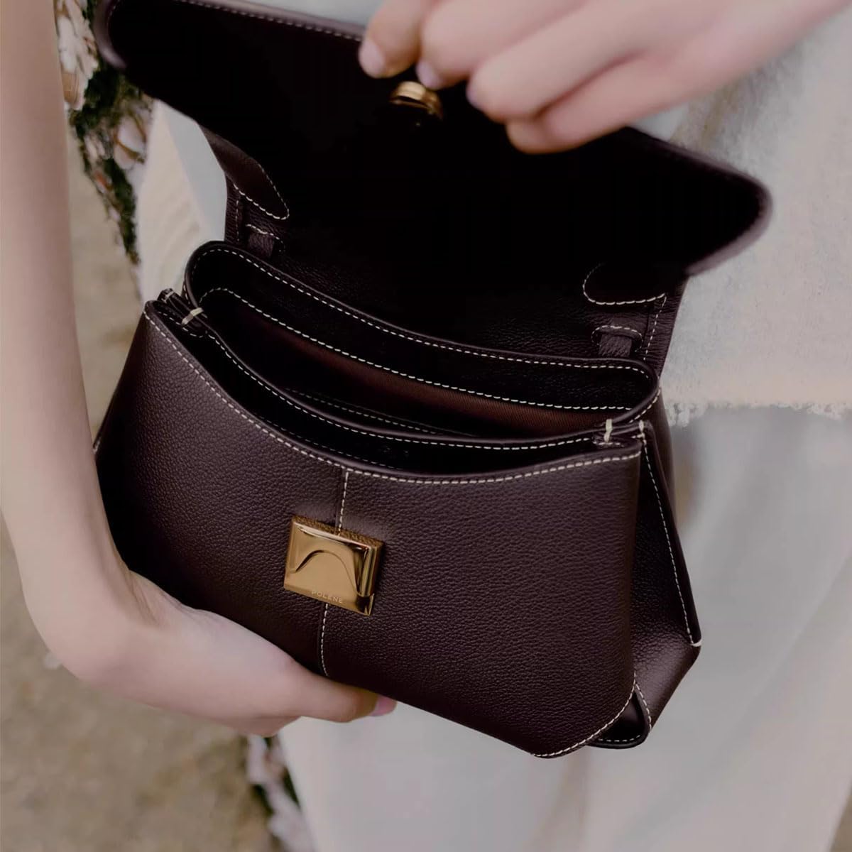 Women's Leather Handbag, Top Handle Satchel, Shoulder Crossbody Bag with Adjustable Strap (coffee) - Image 4