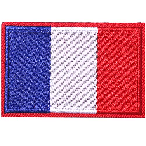 France Flag Woven Patch French Flags Patches Pride Clothes Moral Backside Tactical Patches Hook and Loop Attach for Military Uniform Tactical Bag Jacket Jeans Team Backpack Hat Cover