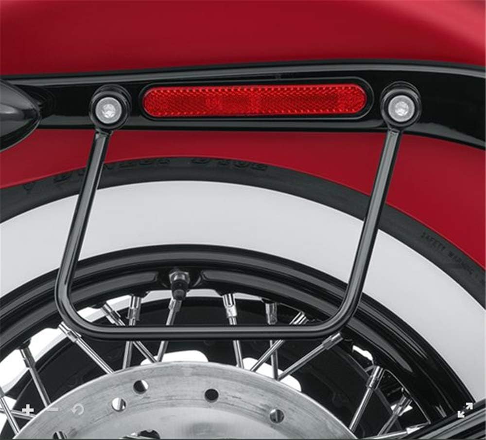 HTTMT- US-TGHD-SG010-BK2- Saddlebag Guard Brackets Crash Bars Supports Throw-over Black Compatible With Harley 2018-later FLSL FXBB
