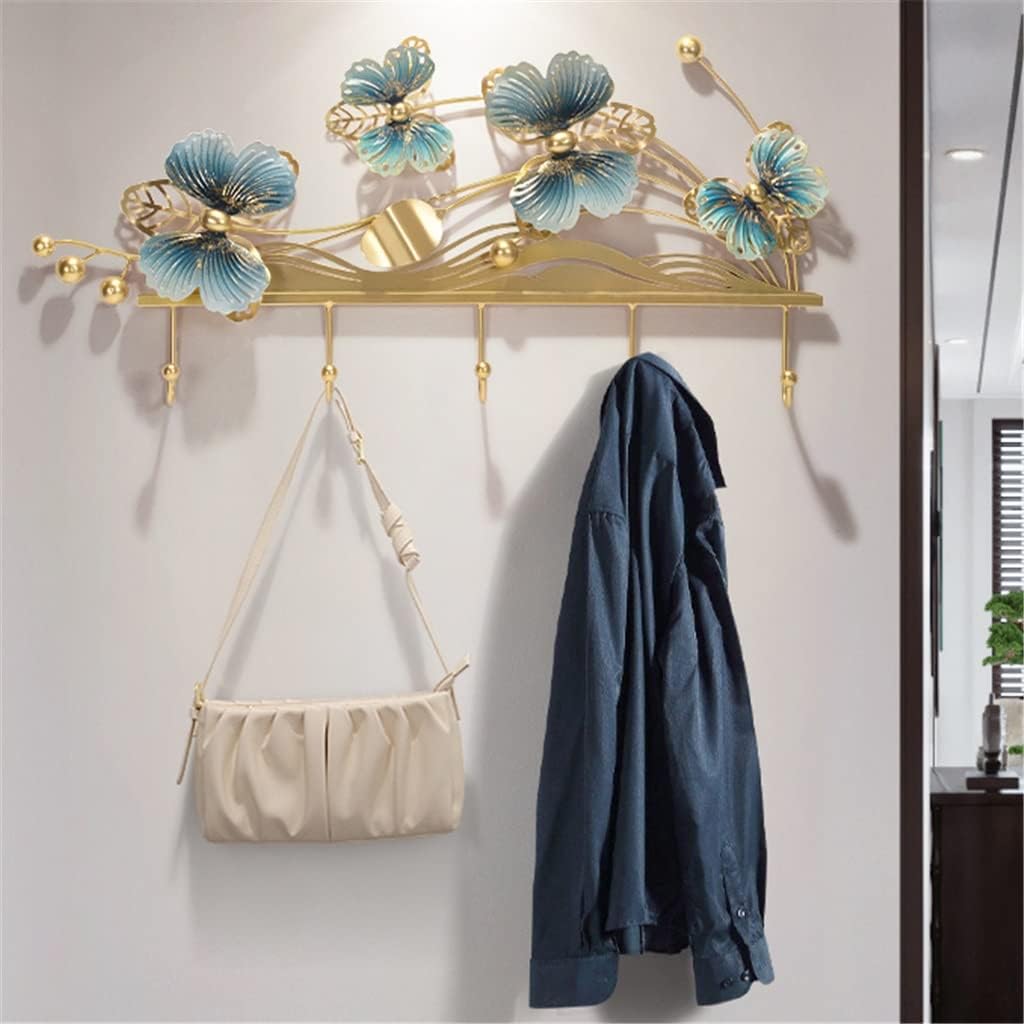 JSEIAJB Fashionable Coat Hook Behind The Door, Storage Porch, Door Key Holder, Wall Hanging Coat Hook, Metal Wall Hook Decoration(69cm)