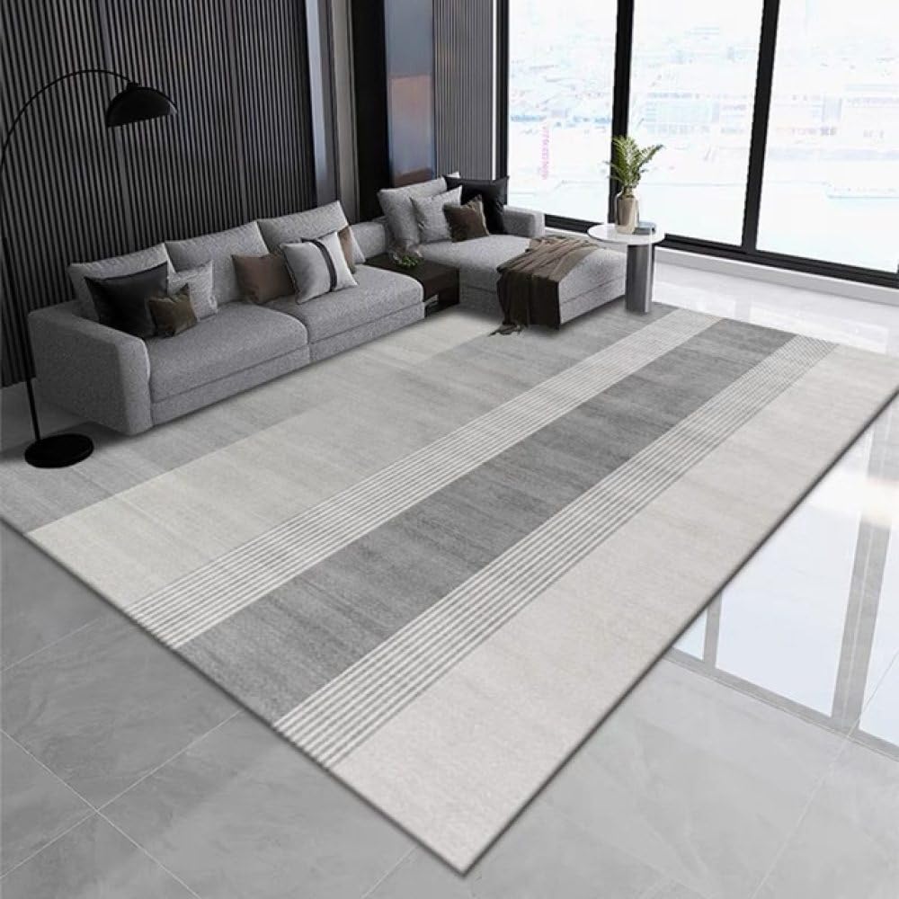 Tapis velours cristal salon grand format tapis de chambre résistant saleté