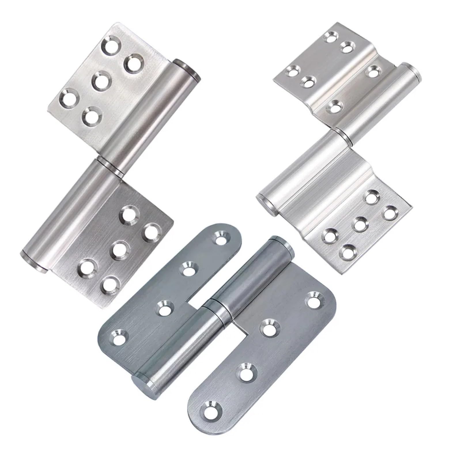 Ymuguegh One Color Stainless Steel Flag-Type Hinge Double-Curved Folding Detachable Fire-Proof Anti-Theft Door Industrial Equipment Part(C Right)