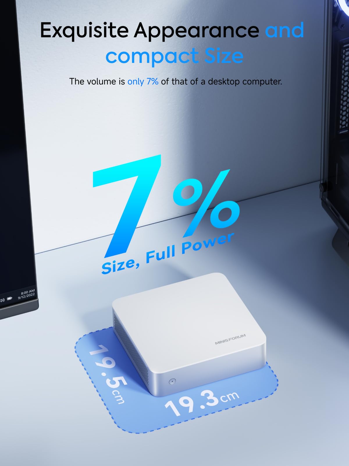 MINISFORUM M1-1295 Mini PC Core i9-12950HX Processor(16C/24T, up