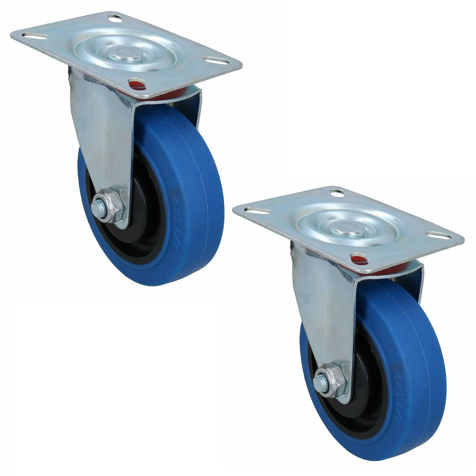 Roulettes pivotantes 100mm bandage caoutchouc élastique anti-trace