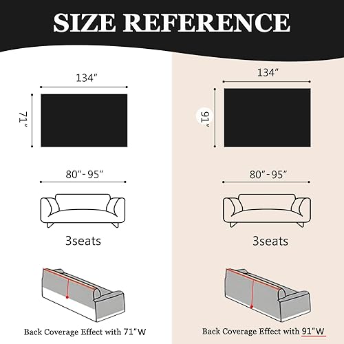 Miniatura 4 de DREAMINGO Funda de sofá negra bohemia reversible de chenilla, funda protectora para mascotas, fundas para sofá seccional de 3 cojines, fundas