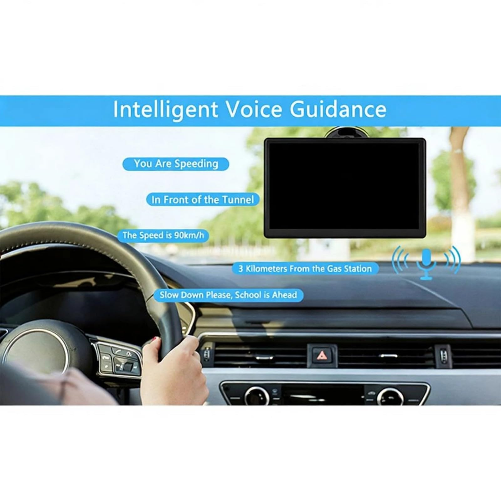 COOLHOOD Navegadores GPS para coche de 8 GB con pantallas táctiles de 7 pulgadas precargados, mapas de Estados Unidos, Canadá, México, para conductor profesional, vehículo comercial, GPS