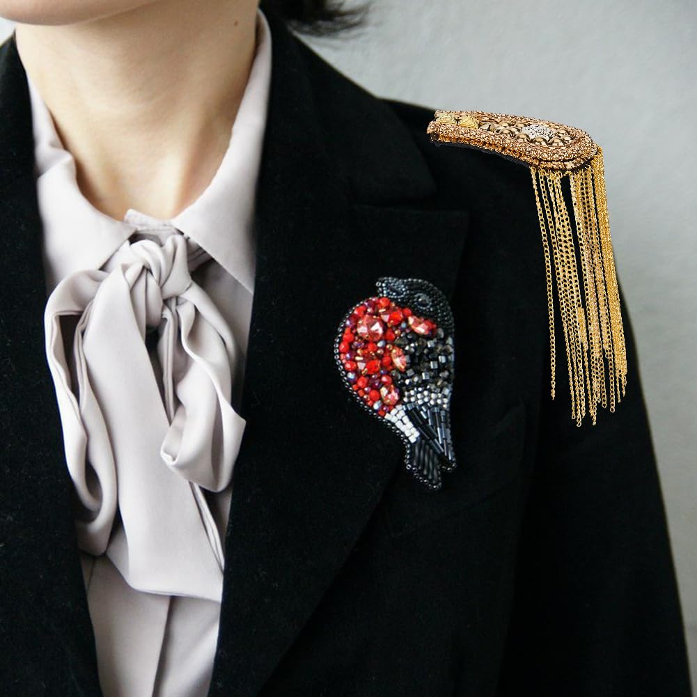 Spalline in Metallo per grande uniforme con frangia metallica - Timbro Art