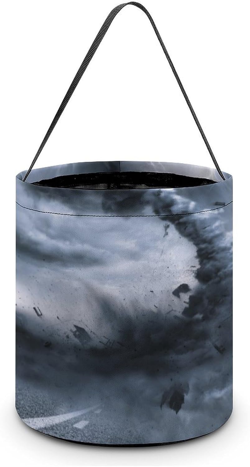 Powerful Tornado Halloween Treat Bag Reusable Candy Basket Tote Goody Bags Gift Party