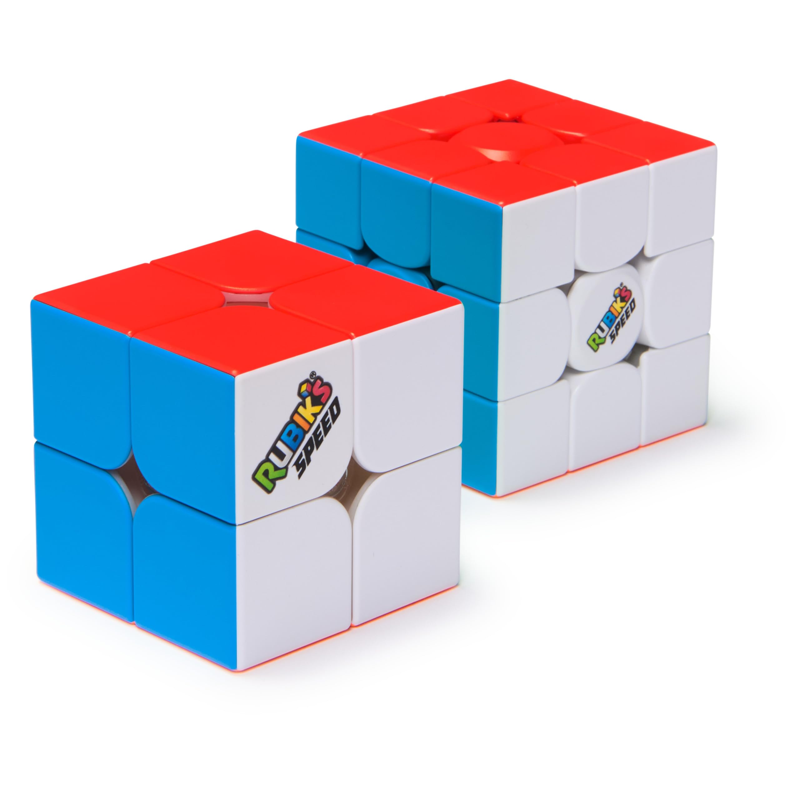 Rubik's Cubo Duo Speed Cube 3x3 e 2x2, l'originale, ultra leggero, lavorazione di alta qualità, confezione doppia per principianti e professionisti, età 8 anni